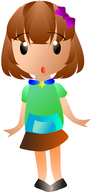 Girl, Cute, Embarrassed, Child, Happy, People, Anime - Niña En Png (320x640), Png Download