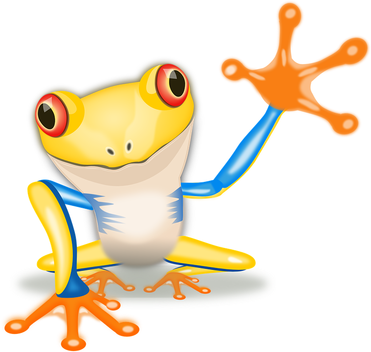 Goodbye Clipart Slim - Green Tree Frog Cartoon (759x720), Png Download
