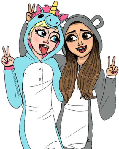 Miley Cyrus And Ariana Grande Image - Ariana Grande And Miley Cyrus Png (500x500), Png Download