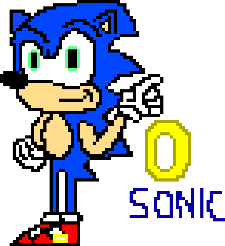 Sonic Pixel Art - Pixel Art (1060x900), Png Download