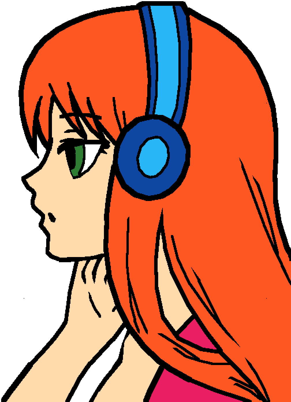 Cute Anime Girl - Kawaii Chan (1008x1392), Png Download