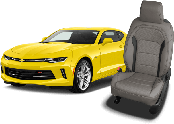Chevrolet Camaro Leather Seats - 2018 Yellow Car Png (632x449), Png Download