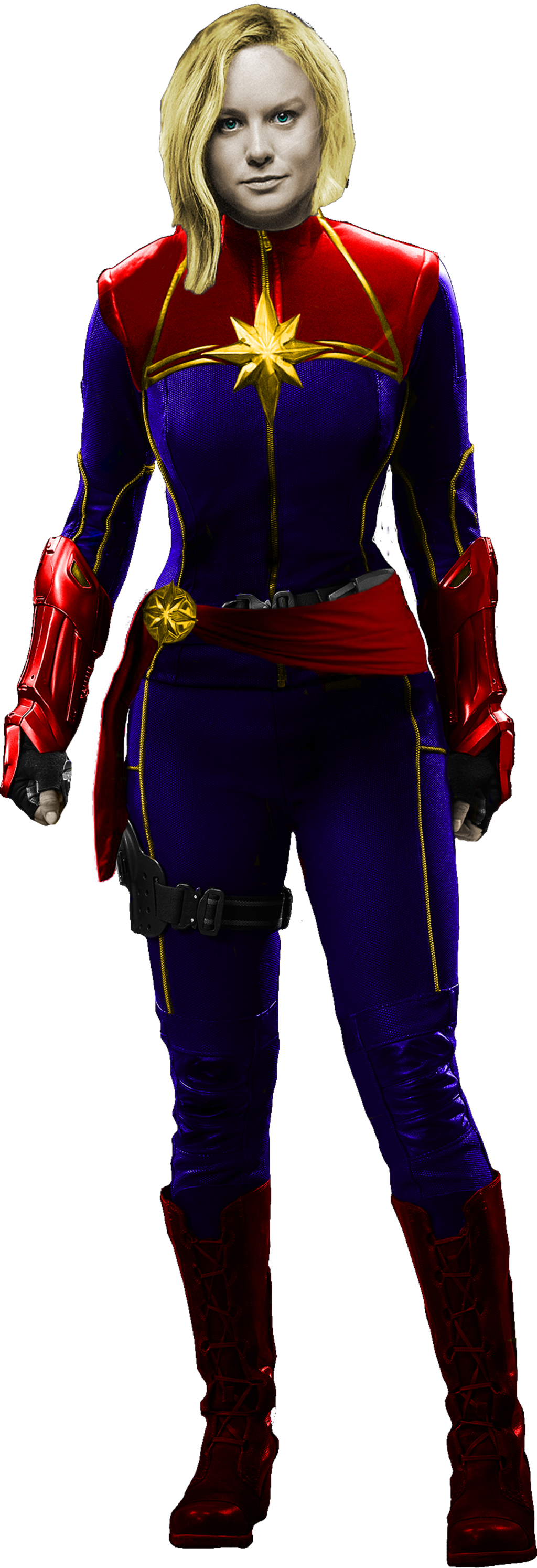 Captain Marvel Png Clip Art Royalty Free Download - Marvel Captain Marvel Png (1024x2988), Png Download