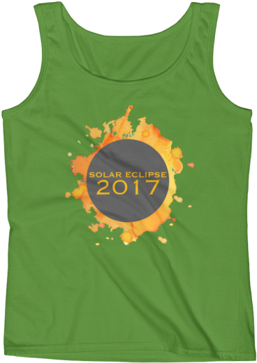 2017 Solar Eclipse Watercolor Burst - T-shirt (600x600), Png Download
