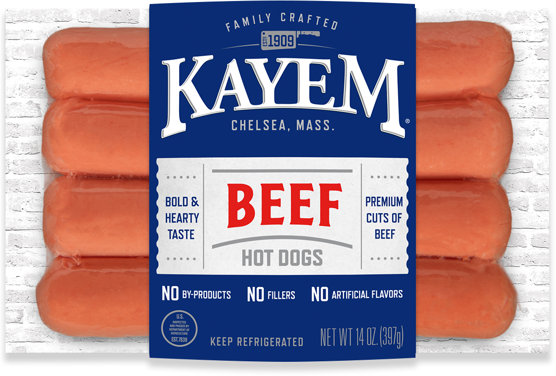 Beef Hot Dog 14 Oz - Kayem Hot Dogs, Beef - 14 Oz (500x500), Png Download