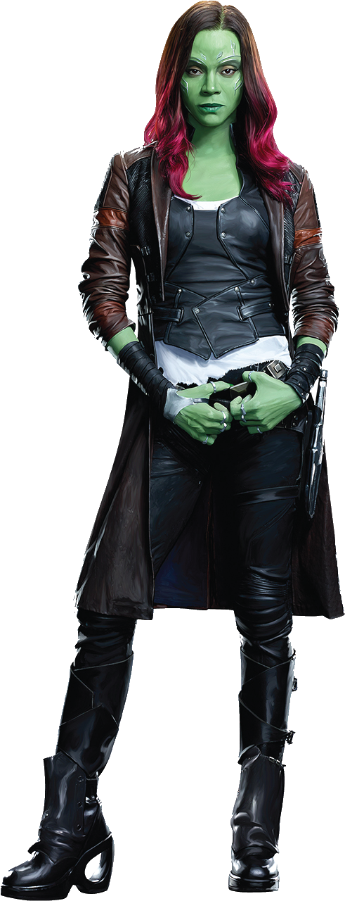 Gotg2 - Gamora - Gomorrah Guardian Of The Galaxy Costume (632x1374), Png Download