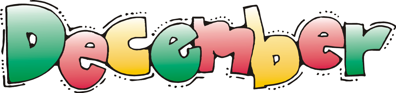 December Png Photos - December Word Clip Art (1548x365), Png Download