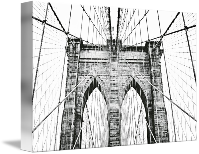 The Brooklyn Bridge By Pablo Pimienta With Brooklyn - Brooklyn Bridge (650x504), Png Download