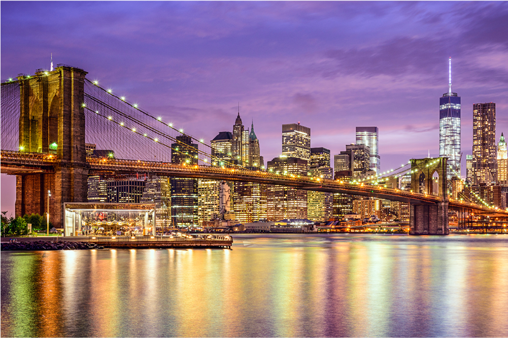 Usa, Brooklyn Bridge, New York - America's Musical Journey Poster (1000x1000), Png Download