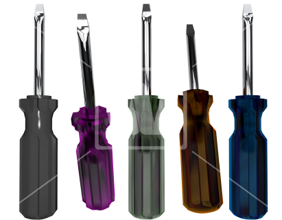 Five Screwdrivers - Screwdrivers Png (550x368), Png Download