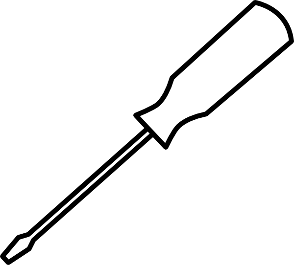Screw Driver Clip Art At Clker - Screw Driver Drawing (600x542), Png Download