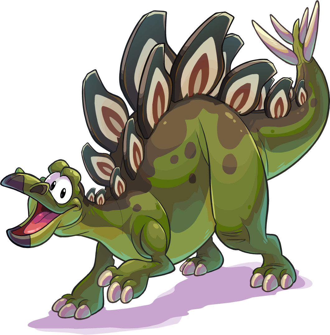 Stegosaurus Clipart Green Item - Dinosaur Png Club Penguin (1060x1074), Png Download