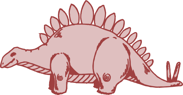 Pink Stegosaurus Svg Clip Arts 600 X 313 Px (600x313), Png Download