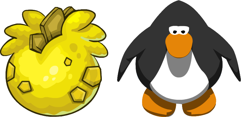 Yellow Stegosaurus Puffle Egg Ig - Club Penguin T Pose (826x403), Png Download