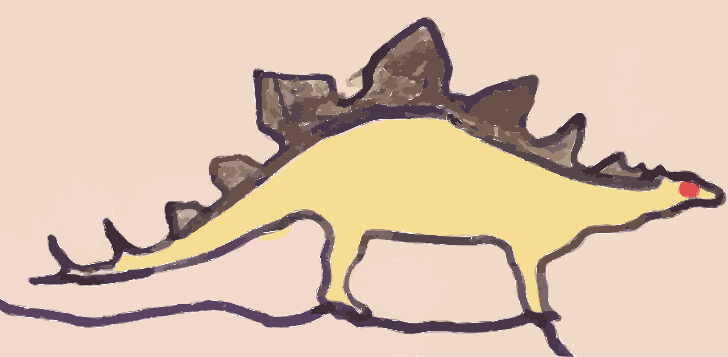 This Free Icons Png Design Of Troy's Stegosaurus (2400x1179), Png Download