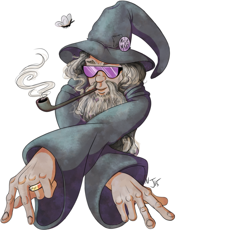 Gandalf Transparent Animated - Gandalf Funny Fan Art (894x894), Png Download
