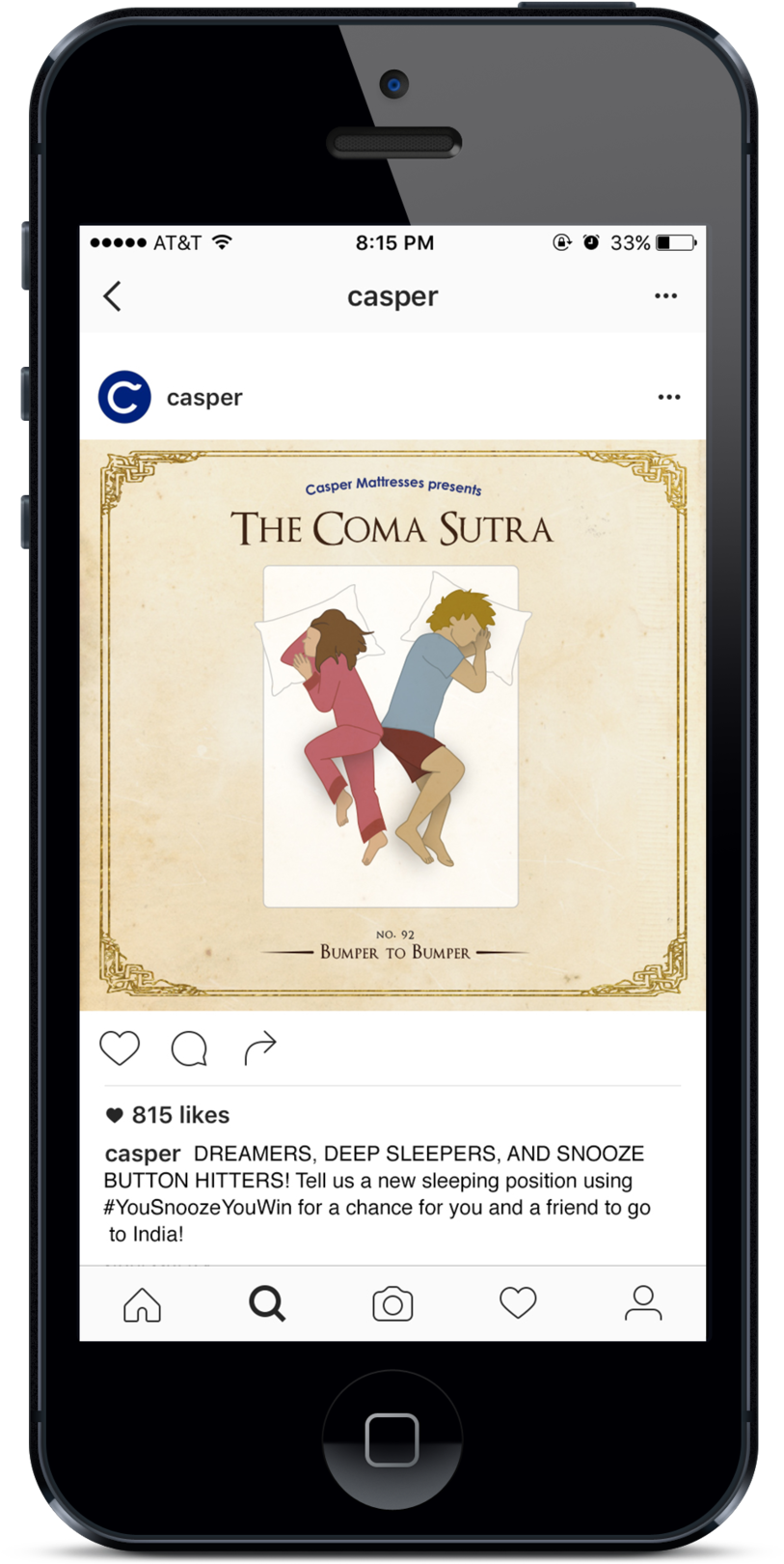 Casper Instagram - Iphone Png Image Hd (1000x1814), Png Download