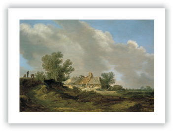 Dune Landscape With Cottage And Figures - Jan Van Goyen (350x350), Png Download