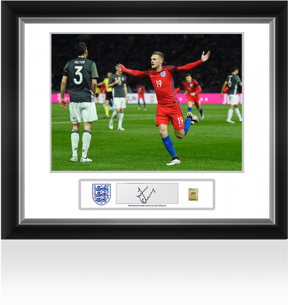 Football Photo - Jamie Vardy Of England Scores V Germany (650x665), Png Download