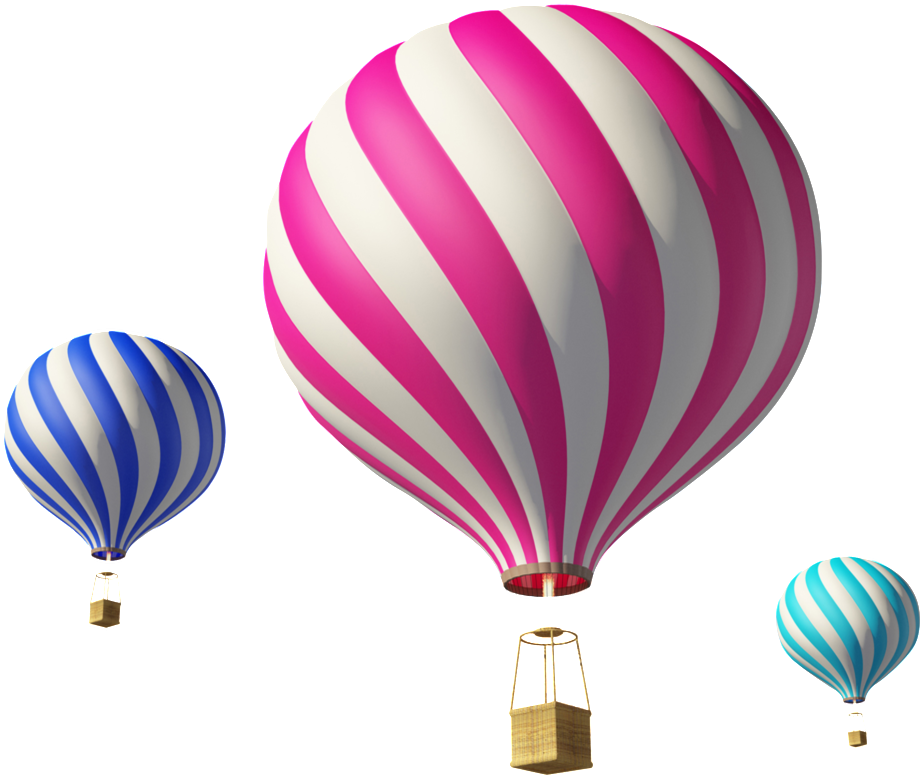 Three Hot Air Balloon Transparents - Pink Air Balloon (1024x904), Png Download