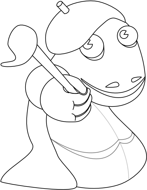 French Artist Dragon Dragon Black White Line Art 555px - Artist (555x785), Png Download