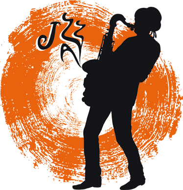 Jazz Saxophonist Sticker - Tocando Saxo Png (374x389), Png Download