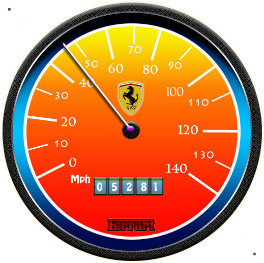 Image Can Also Be Viewed Here With Full Resolution - Speed Gauge (600x600), Png Download