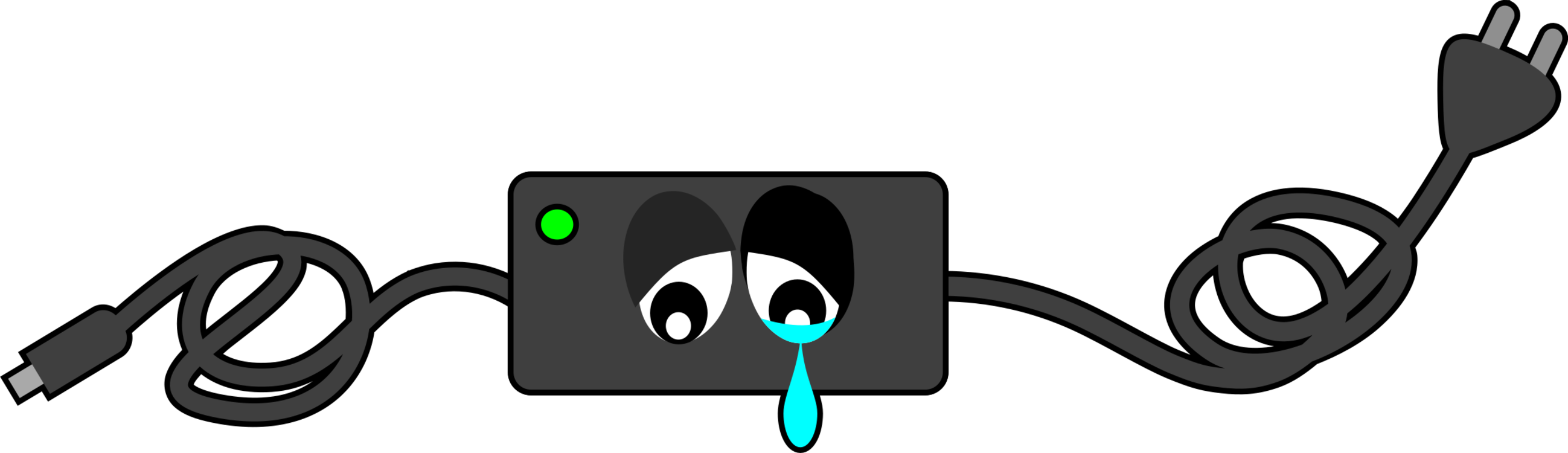 Banner Library Download Connector Clip Laptop - Laptop Charger Clipart (2597x750), Png Download
