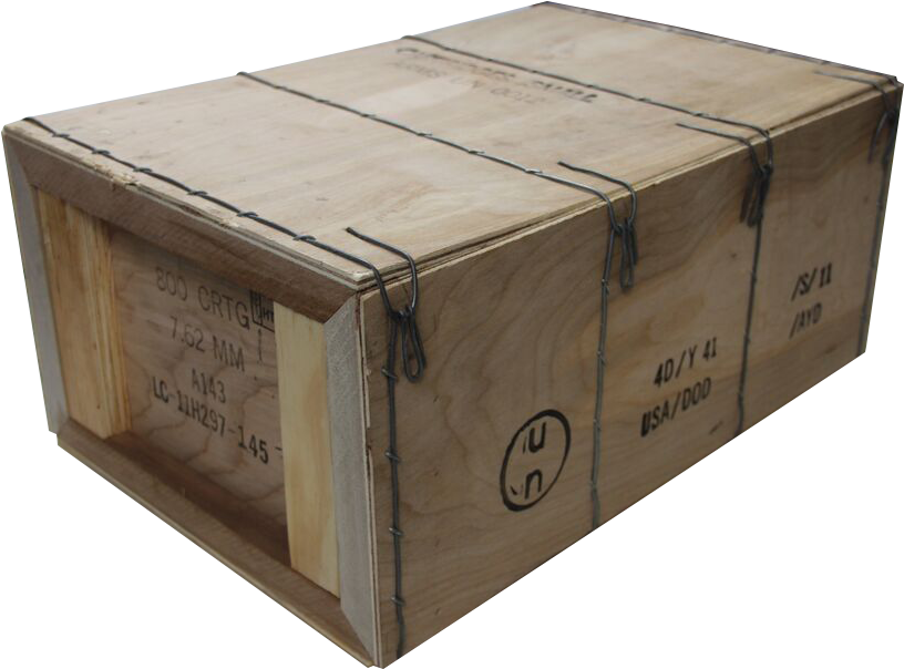 30cal M19a1 Ammo Cans W/ Wood Crate - 30 Cal Ammo Can Crate (1024x683), Png Download