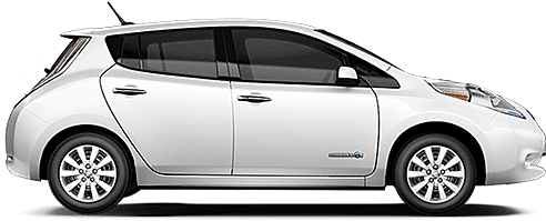 S - Nissan Leaf Sv White (550x230), Png Download