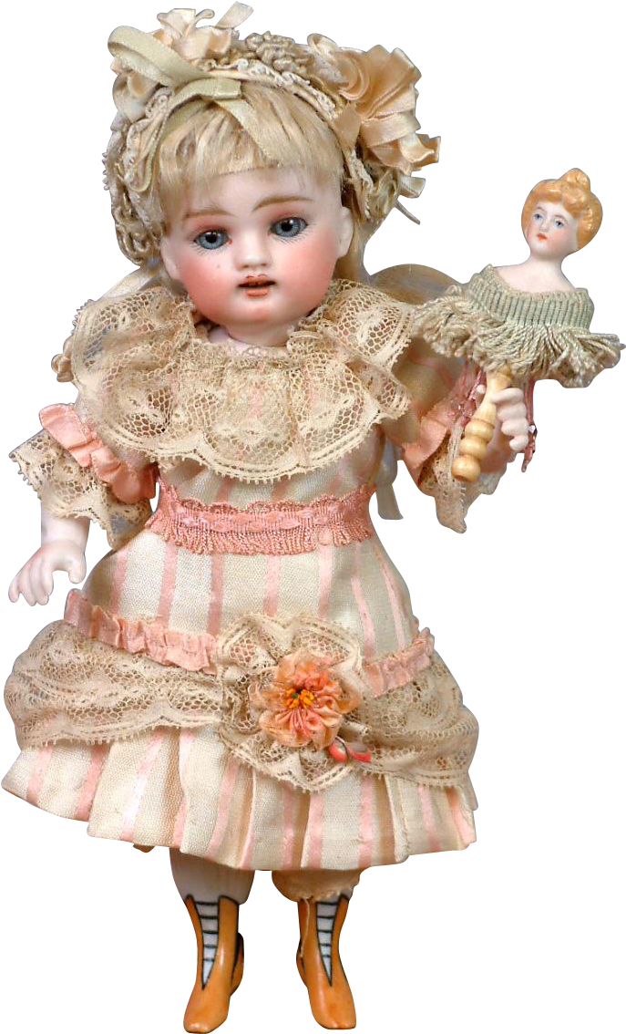 Outstanding Large 9" Kestner Wrestler Antique Doll - Vintage Doll Png (1133x1133), Png Download