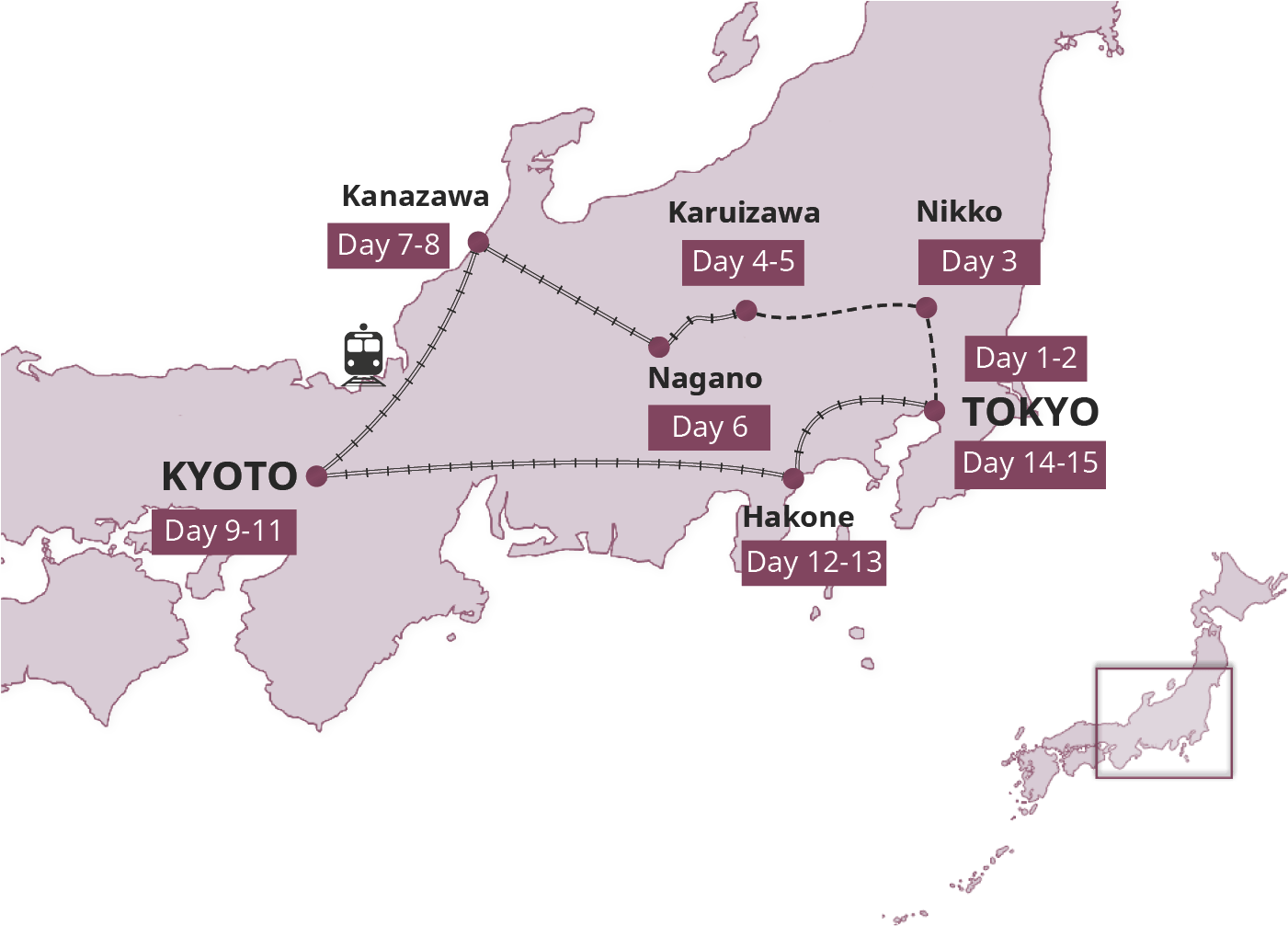 Map For Japan Enchantment - Shrines And Temples Of Nikkō (1489x1014), Png Download