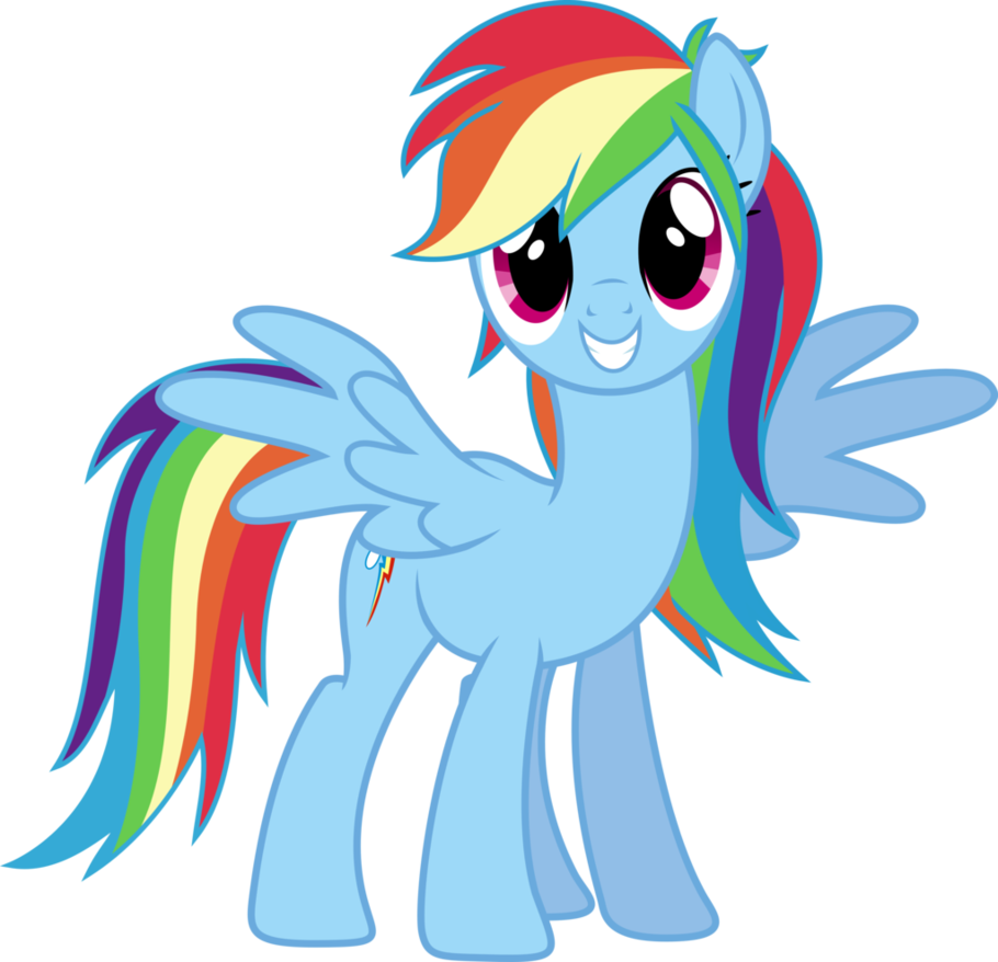 Rainbow Dash Always Brushies With Style - ม้า โพ นี่ นาง เงือก (910x878), Png Download