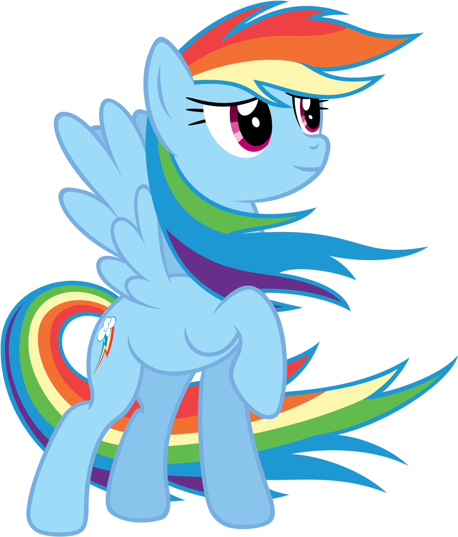Fanmade Rainbow Dash - Mlp Rainbow Dash Wind (1600x1886), Png Download