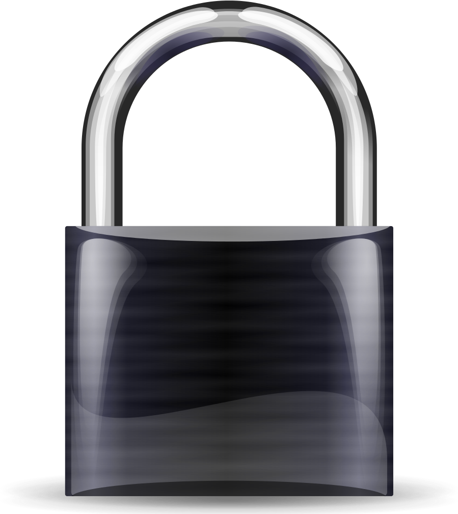 File - Padlock-black - Svg - Pad Lock Black (1024x1024), Png Download