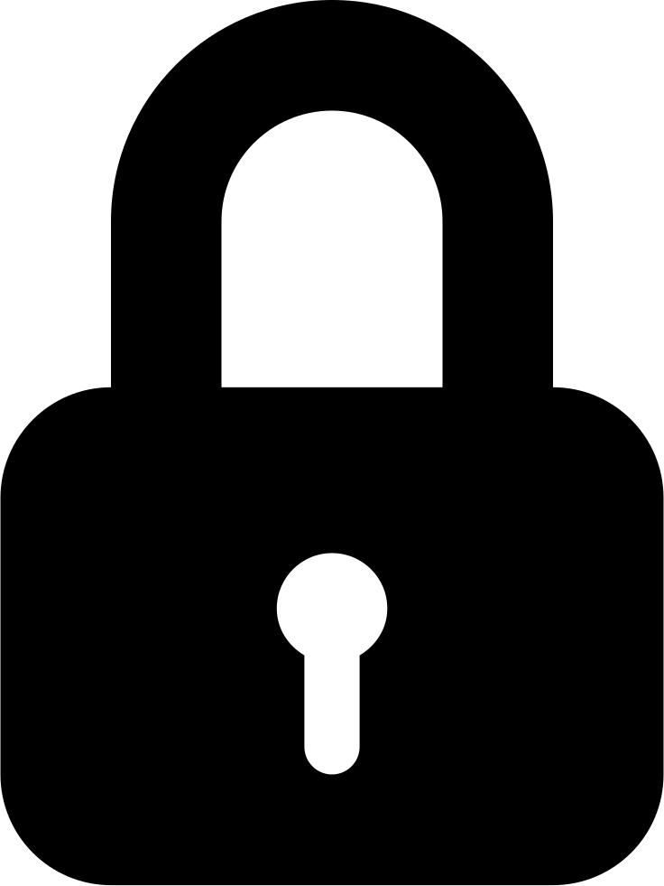 Lock Padlock Symbol For Protect Comments - Encrypted Icon (736x981), Png Download