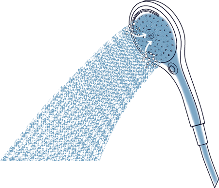 Shower Png Images - Shower Head Gif Png (450x386), Png Download