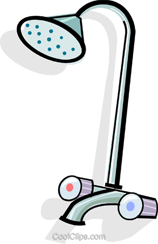 Shower Head Royalty Free Vector Clip Art Illustration - Cartoon Shower Head Png (311x480), Png Download