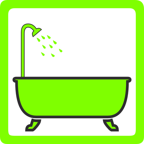 Vector Transparent Library Bathtub With Clip Art At - Bath Tub Cliparts (600x600), Png Download