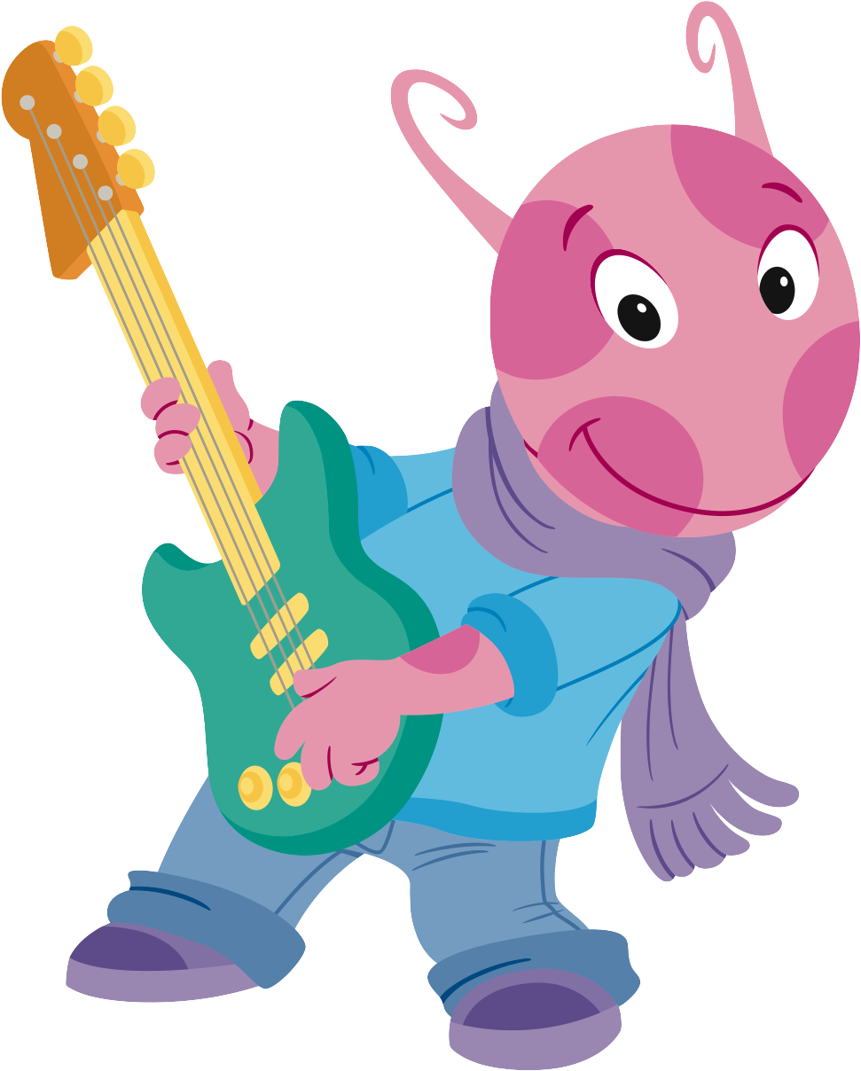 The Backyardigans Let's Play Music Guitarist Uniqua - Backyardigans Uniqua Play The Guitar (1032x1273), Png Download