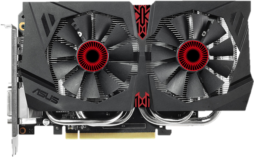 The Asus Strix Gtx - Asus Gtx 960 Strix 4gb (1175x781), Png Download