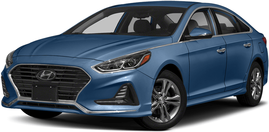 2018 Hyundai Sonata - 2018 Hyundai Sonata Light Blue (1000x502), Png Download