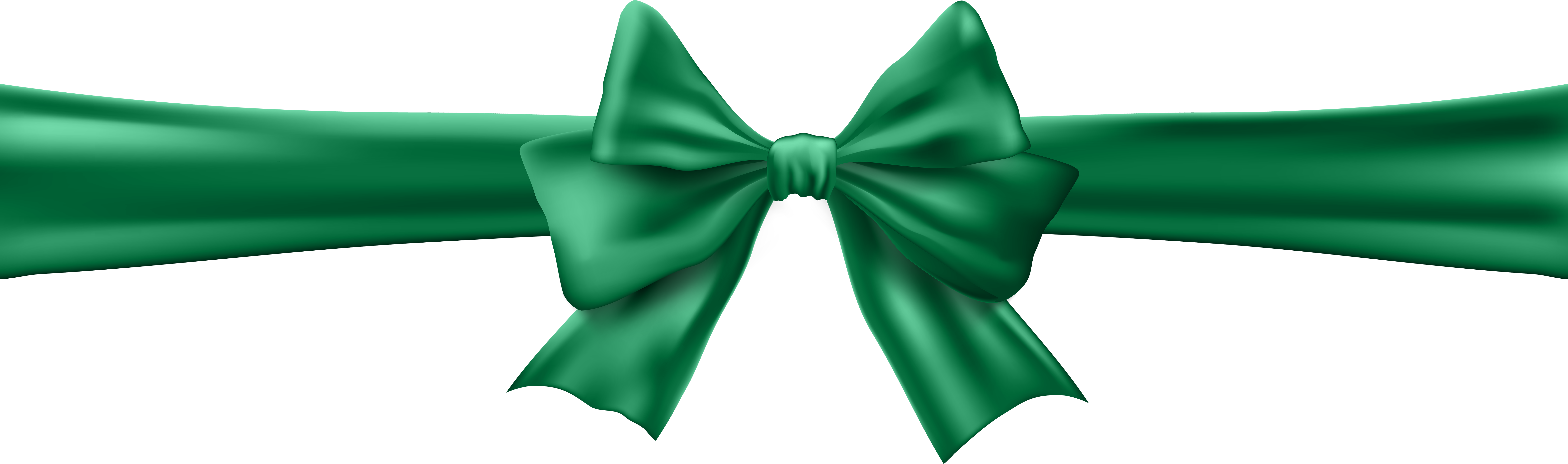 Green Bow Png (8000x2399), Png Download