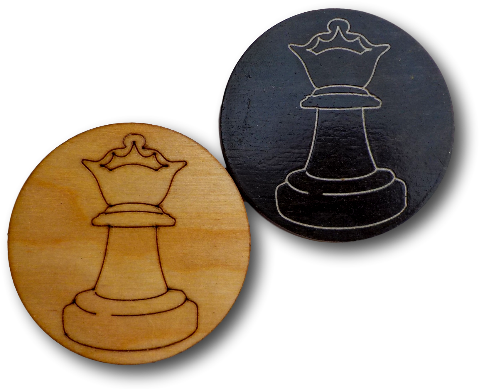 Flat Chess Pieces, Laser Cut Chess Pieces, Veneer Chess - Chess (1812x1359), Png Download