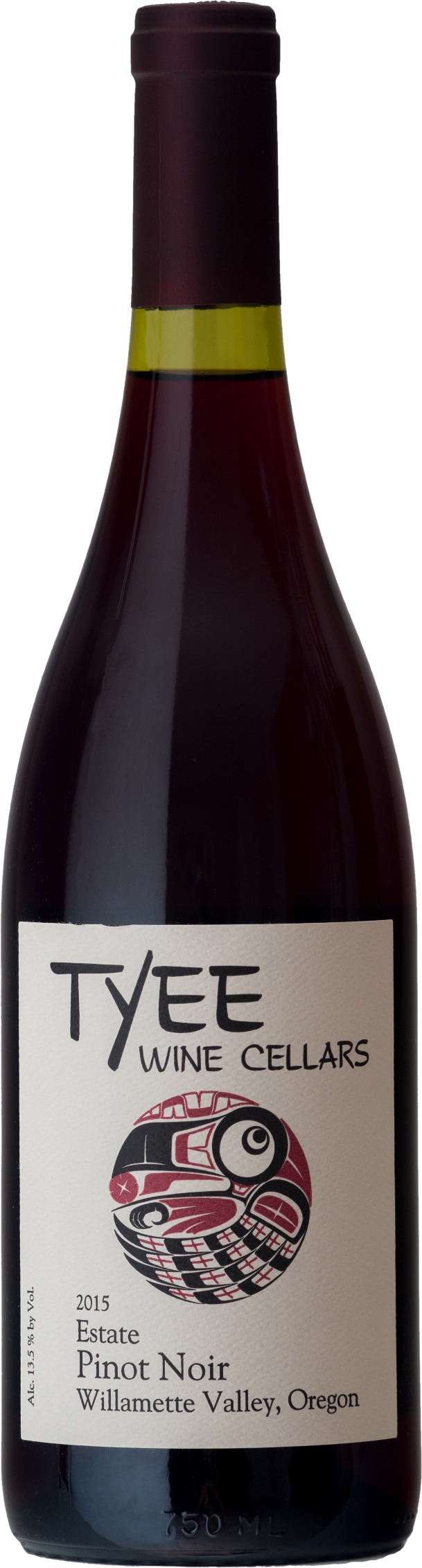 2015 Tyee Estate Pinot Noir (609x2263), Png Download