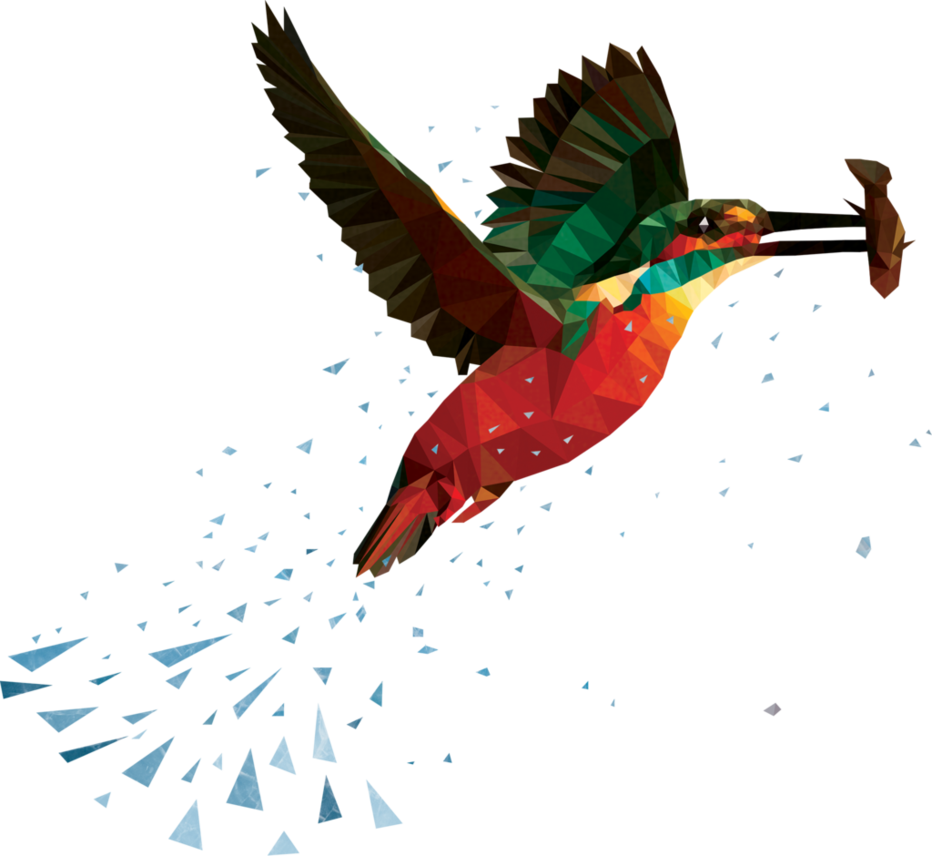 Kingfisher Bird Png Free Download - Low Poly Kingfisher (932x856), Png Download
