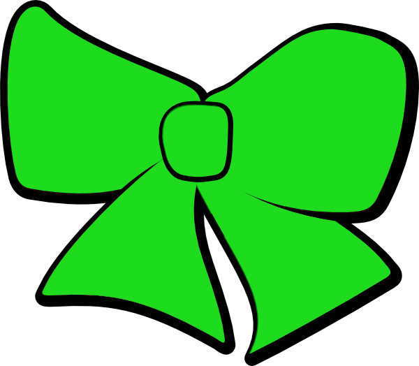 This Free Clipart Png Design Of Green Bow Clipart Has (600x524), Png Download
