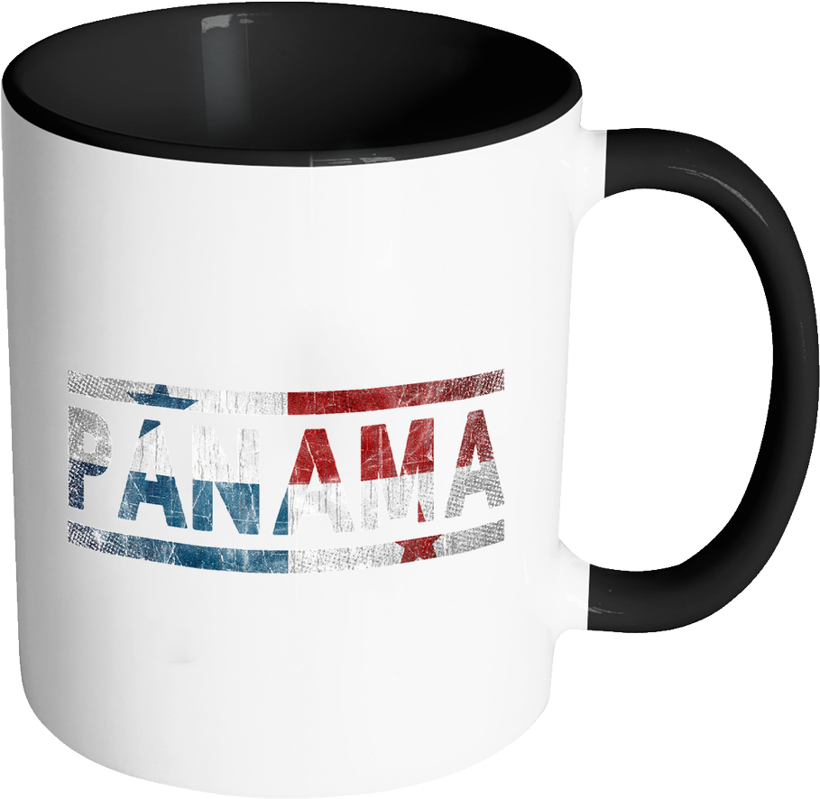 Retro Vintage Flag Panamanian Panama 11oz Black & White - Birthday Cup For Wife (1024x1024), Png Download