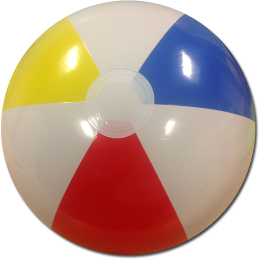 Largest Selection Of Beach Balls - Red Blue Yellow Beach Ball (525x525), Png Download