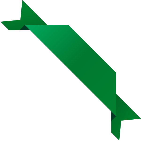 Green Ribbon Vector Png - Dark Green Ribbon Png (600x600), Png Download